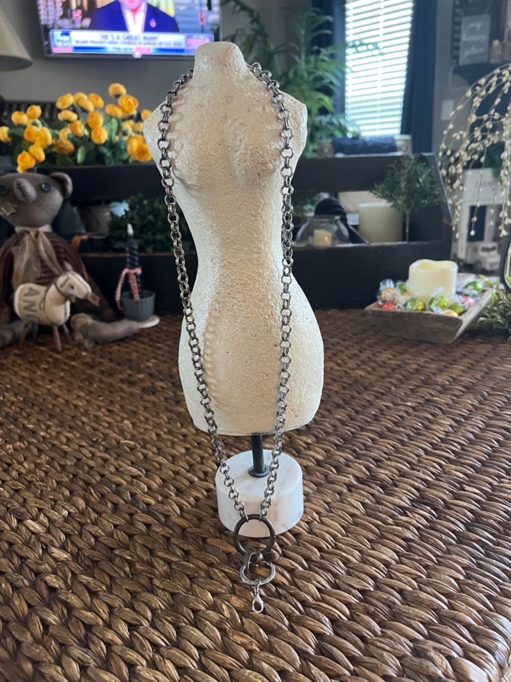 Jewel Kade Silver Toggle Chain Necklace